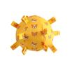 Fita impressa de alta qualidade com enchimento de algodão altamente elástico, som de sino, resistente a mordidas, brinquedo de pelúcia para treinamento de cães