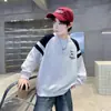 Moletom Masculino 2026 Novo Tendência Cool Manga Longa Gola Redonda Estampa de Letras, Outono Casual Elegante Moda