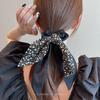 Corea del Sur Dongdaemun Nuevo Estilo Cinta Cuerda para el Cabello Elegante Lazo Floral Cuerda para la Cabeza Elegante Color Sólido Banda para el Cabello de Celebridad Cibernética Accesorios para el Cabello