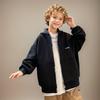 Ropa de Primavera para Niños Sudadera con Capucha de Letras para Ocho Estaciones Nueva Primavera Estilo Coreano Versátil Holgada Casual Cremallera para Niños de Secundaria