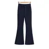 Pantalones de Mujer Sexy de Moda Ajustados de Tiro Alto con Pierna Micro Acampanada, Alta Elasticidad, Ceñidos a la Cadera, Pantalones Deportivos Casuales de Moda
