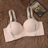 Ropa Interior Sin Costuras Cómoda de Alta Calidad para Mujer Pecho Pequeño Push-up Grande Sin Aros Litching Sujetador de Media Copa Ponbonnet de Alta Calidad