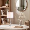 Lâmpada de Mesa com Cobertura de Tecido de Cristal e Ferragens Modernas Simples Decoração de Estudo Quarto Iluminação Criativa Transfronteiriça Atacado Americano Estilo Luxo Leve