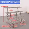 Estante de Flores de Acero Inoxidable Estante de Almacenamiento para Suculentas Escalera de Hierro de Pie Múltiples Niveles Sala de Estar Patio Exterior Estante para Macetas