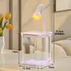 Aquário Grande Moderno para Uso Doméstico, Aquário de Mesa com Tanque de Água-Viva Luminoso, Ornamento Decorativo Criativo de Luz Noturna