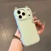 Funda Gelatina Dos en Uno Orejas de Gato Adecuada para iPhone 17/16 Pro Max, Funda con Sensación de Piel Apple 15, 14/13/12