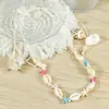 Collar Corto Estilo Bohemio Estrella de Mar Concha Creativa Europeo y Americano Hecho a Mano con Cuentas de Colores Cuentas de Arroz Collar de Doble Capa