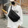 Bolsa de Pecho de Gran Capacidad Bolso Cruzado para Hombre Estilo Japonés Ins Súper Popular Marca Bolso de Cintura Color Sólido Simple Bolso de Calle Estilo Hong Kong
