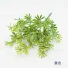 Plástico de Simulação Pequeno Cabo Pinheiro Dourado Planta Verde de Simulação Arranjo de Flores Parede de Plantas Decoração Folha de Agulha de Pinheiro Flor de Plástico Decoração de Sala de Estar