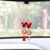 Adornos colgantes para coche del año del zodíaco del conejo, accesorios para coche, diosa de alta gama, linda luz de seguridad para coche, colgante de lujo