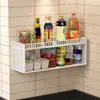 Prateleira de temperos para cozinha, prateleira de armazenamento de parede multicamadas para cebolas, gengibre e alho, organizador de molhos e temperos de grande capacidade