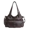2025 Nova Bolsa Tote Casual Retro Transfronteiriça com Múltiplos Bolsos de Grande Capacidade Bolsa de Mão da Moda para o Dia a Dia Bolsa de Ombro Transversal