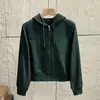 Sudadera con capucha y cremallera para mujer, estilo japonés, asequible, amigable con la piel, transpirable, algodón puro, nueva moda primavera/otoño, casual, versátil, color liso
