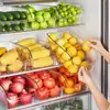 Caixa de Armazenamento para Geladeira Gaveta de Cozinha Tipo Plástico Retangular Ovo Alimentos Congelados Armazenamento Caixa de Conservação de Alimentos