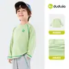 [Secado Rápido y Protección Solar] Camiseta de Manga Larga para Niños Dudu Nuevo Estilo de Otoño Tops para Niños Ropa para Niñas Ropa de Otoño