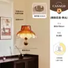 Lámpara de araña para restaurante estilo francés de mediados de siglo, tres cabezas, pétalo, flor de ámbar, lámpara de cristal, platillo volante OVNI, lámpara de araña para tienda de ropa