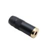 Concha de cobre spot plugue em L de três seções Euryad de 3,5 mm canal duplo ângulo reto 90 graus conector fêmea de 3,5 mm clipe duro