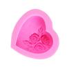 Molde de Silicona Corazón Rosa Fondant Amor Molde de Chocolate para Pastel Herramientas para Hornear DIY