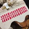 6-20-2Uñas postizas cortas de escalera/cortas/medianas/largas ovaladas/delgadas para puntas de perro con cuentas de cristal y efecto ojo de gato, manicura prefabricada