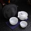 Forno Cerâmico Conjunto de Chá de Viagem Portátil Outdoor Copo Expresso Japonês Pote de Mão Um Pote Duas Xícaras Bolsa de Armazenamento