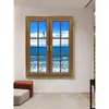 Pintura Decorativa Realista de Janela Falsa Luminosa para Hall de Entrada, Quarto sem Janela, Expansão de Paisagem, Abertura de Janela na Sala de Estar, Arte de Parede para Hotel