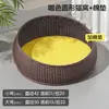 Ninho de Gato de Rattan, Adequado para Todas as Estações, Semifechado para uma Sensação de Segurança, Cesta Tecida Artesanal para Gatos, Ninho de Resfriamento Super Grande para Gatos no Verão