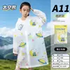 Impermeable Infantil con Espacio para Mochila, Ala Ancha, Impermeable, Material Eva, Poncho de Lluvia para Todo el Cuerpo para Estudiantes de Primaria