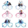 Gafas de Papel Temáticas de Frozen Nuevas Transfronterizas para Decoraciones de Fiesta de Cumpleaños Infantil y Accesorios para Tomar Fotos