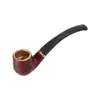 Cachimbo Boss Resina Grão de Madeira Cachimbo Curvo Filtro de Cinco Furos Cachimbo Portátil Presente Masculino Acessórios para Cachimbo Em Estoque Dropshipping