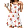 E-commerce Transfronteiriço Europeu e Americano Temu Camisola Sexy Feminina Sem Costas Verão Fina Pijama Roupa de Casa Venda Direta da Fábrica Atacado