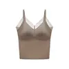 Camisola sexy de malla con retazos y escote en V, espalda hueca, con copas incorporadas, transpirable, cómoda, de ajuste ceñido, tipo tank top largo para mujer