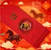 Oro Puro 999 Caballo del Zodiaco Estilo Chino Imán de Metal Personalizado para Refrigerador Pegatina para Teléfono Pegatinas de Dibujos Animados Manualidades