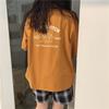 Camiseta de Manga Corta con Estampado Delantero y Trasero, Estilo Coreano de Verano, Nueva, para Mujer, Cuello Redondo, Casual, Holgada, Venta al por Mayor