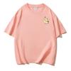 Traje de Algodón Puro de Manga Corta para Pareja (un hombre y una mujer) Camiseta Llegada Nueva Verano 2025 Hombro Versátil Camiseta de Media Manga Superior Tendencia