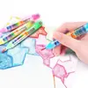 Novos Lápis de Cor Arco-Íris DIY Personalidade Criativa 20 Cores Caneta de Desenho Multifuncional Fofa Portátil Lápis de Cor para Graffiti de Estudante