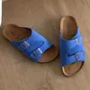 Pantuflas Birkenstock para Mujer 2026 Nueva Colección Primavera Sandalias Versátiles de Una Correa con Suela Gruesa de Corcho, Sandalias Antideslizantes para Exteriores para Mujer