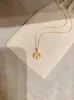 Nuevo Collar Colgante Mini Candado de Paz de Loto Estilo Chino, Bolsa con Candado de Loto con Cadena para Clavícula de Diseño Retro