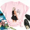 Camiseta Estampada de Moda para Mujer Mujer Nueva Camiseta Negra Femenina S