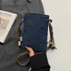 Bolsa de mano de mezclilla para teléfono para mujer, bolso cruzado, bolsa cuadrada casual para llaves de baile, bolsa pequeña de mano para almacenamiento, bolsa decorativa para salidas