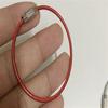 En stock suministro llavero de cable de acero candado de cable de acero anillo de alambre de color etiqueta para equipaje etiqueta de identificación