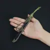 Arma Branca Antiga Ao Long Dao 22cm Modelo de Metal Brinquedo com Bainha, Não Afiado, Item de Artesanato Colecionável