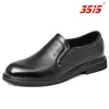 Zapatos de Cuero Casual de Negocios de Primera Capa de Vacuno Jihua 3515 para Hombre, Antideslizantes, de Poner, de Cuero Genuino, Versátiles, Zapatos de Cuero Negro