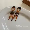 Pinza para el Cabello Pequeña de Pescado con Estampado de Leopardo Herramienta para Peinar el Cabello en Forma de U Pinza para Moño para Mujeres Pinza Peine Inverso Pinza para Periodo de Transición de Cabello Corto