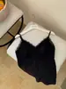 Nueva camisola de cuello en V con copas en el pecho, encaje francés, terciopelo cálido, estilo puro y sexy, tirantes finos 3612