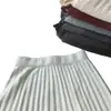 Saia Longa de Tricô com Cintura Elástica para Mulheres, Novo Estilo Outono/Inverno 2026, Suave e Versátil, Elegante Saia Longa Plissada em Linha A