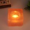 Lámpara de Sal del Himalaya de Cristal al por Mayor Portavelas de Sal Adornos de Aromaterapia Roca de Sal Natural Piedra Cruda Vela Forma Decorativa Vela