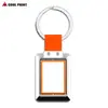 Ventas Directas de Fábrica Lámina de Aluminio Transferencia de Calor Metal Cuero Foto Llavero Colgante Sublimación Llavero Giratorio Colgante