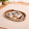 Cama de Bambú Hecha a Mano para Gatos, Fresca en Verano, Esterilla Tejida para Mascotas, Universal para Todas las Estaciones, Cama para Perros, Esterilla para Dormir de Mascotas, Superventas Transfronterizo