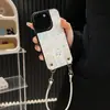 Funda para teléfono tipo cordón adecuada para Apple 16/17 Promax iPhone 13/14/15 Cubierta Protectora Anti-Caídas con Forma de Gato