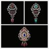 Creativo Nuevo Broche de Accesorios de Ropa Versátil Vintage Barroco Ramillete Hebilla para Bufanda Atmosférica para Mujer Joyería Transfronteriza